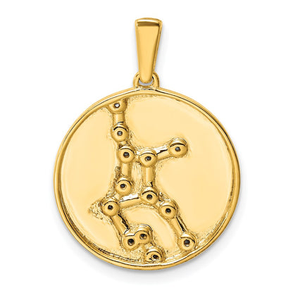 Ss/vergoldet Sterlingsilber Vergoldet & Zirkonia Virgo Tierkreis Anhänger