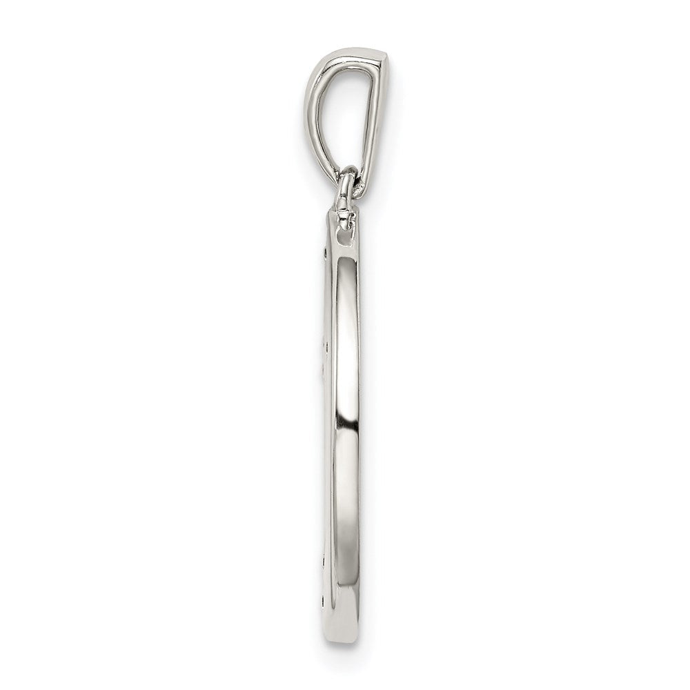 Sterlingsilber Rhodiniert & Zirkonia Libra Tierkreis Anhänger