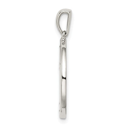 Sterlingsilber Rhodiniert & Zirkonia Libra Tierkreis Anhänger