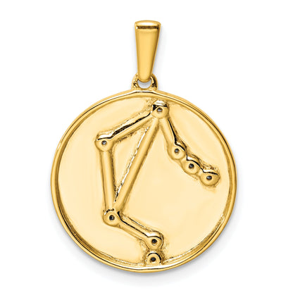 Ss/vergoldet Sterlingsilber Vergoldet & Zirkonia Libra Tierkreis Anhänger
