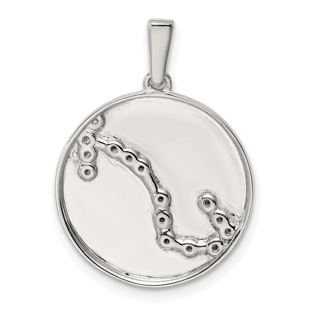 Sterlingsilber Rhodiniert & Zirkonia Scorpio Tierkreis Anhänger