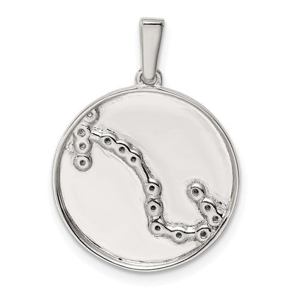 Sterlingsilber Rhodiniert & Zirkonia Scorpio Tierkreis Anhänger