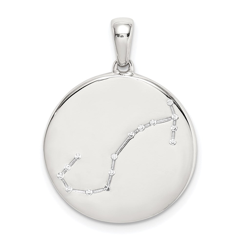 Sterlingsilber Rhodiniert & Zirkonia Scorpio Tierkreis Anhänger