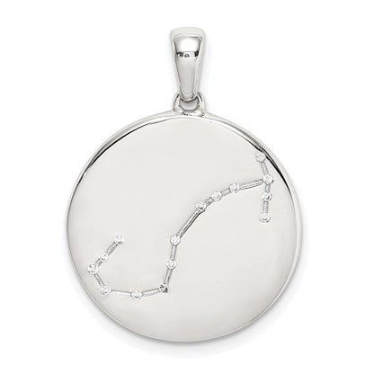 Sterlingsilber Rhodiniert & Zirkonia Scorpio Tierkreis Anhänger