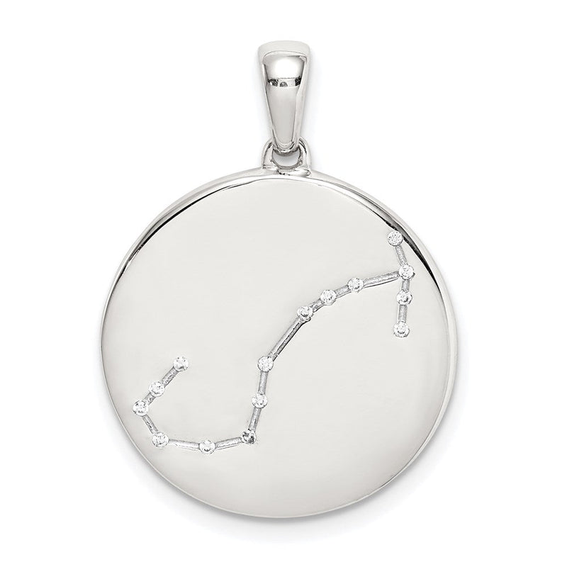 Sterlingsilber Rhodiniert & Zirkonia Scorpio Tierkreis Anhänger