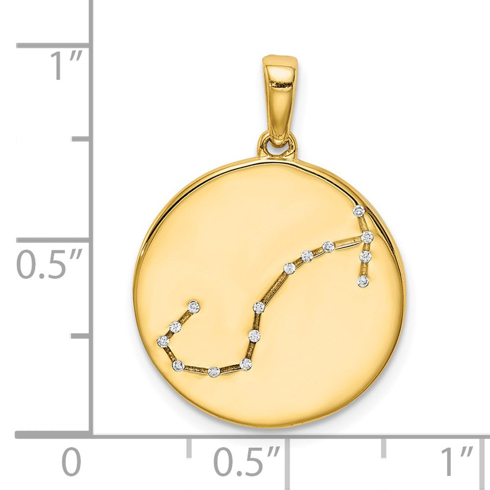 Ss/vergoldet Sterlingsilber Vergoldet & Zirkonia Scorpio Tierkreis Anhänger