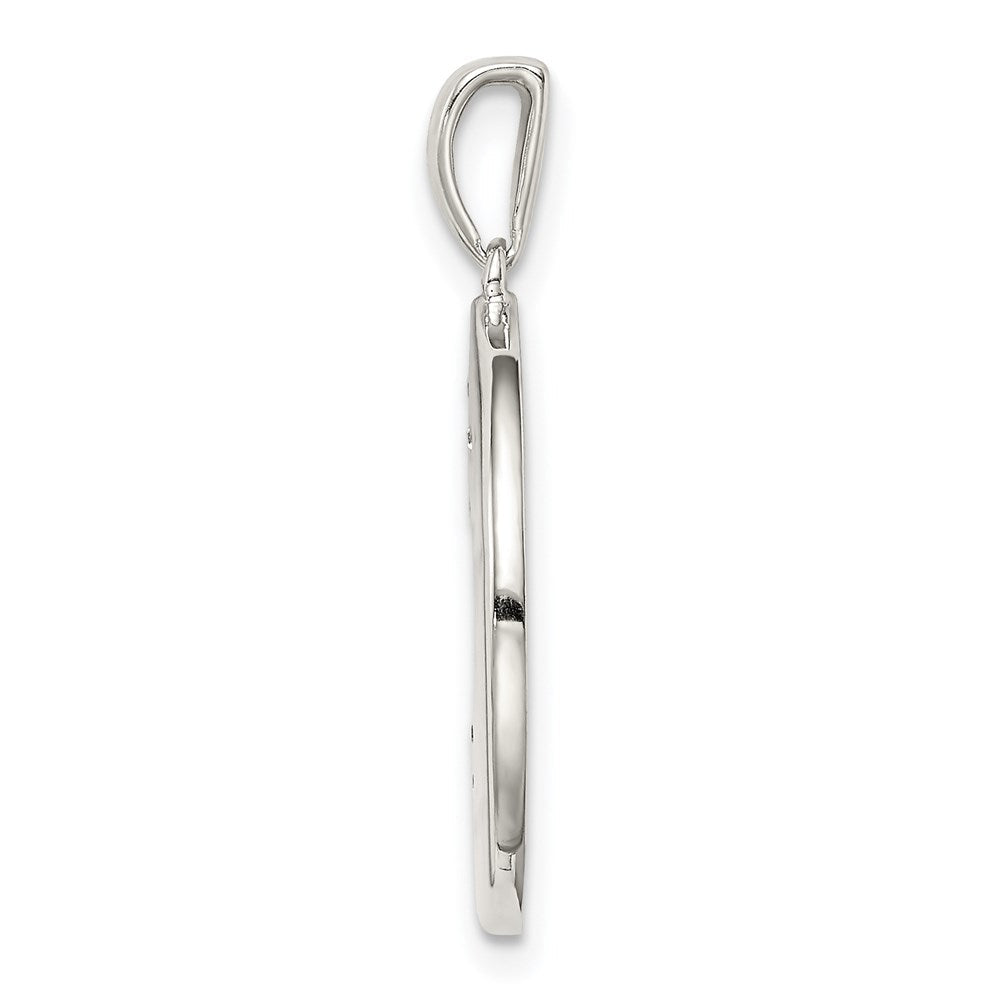 Sterlingsilber Rhodiniert & Zirkonia Sagittarius Tierkreis Anhänger