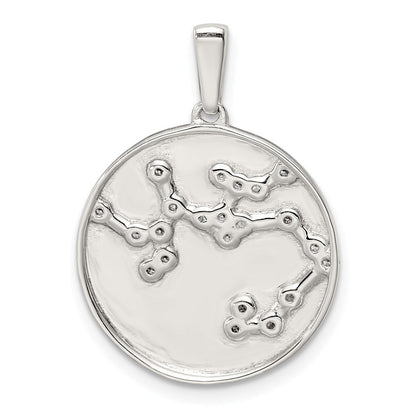 Sterlingsilber Rhodiniert & Zirkonia Sagittarius Tierkreis Anhänger