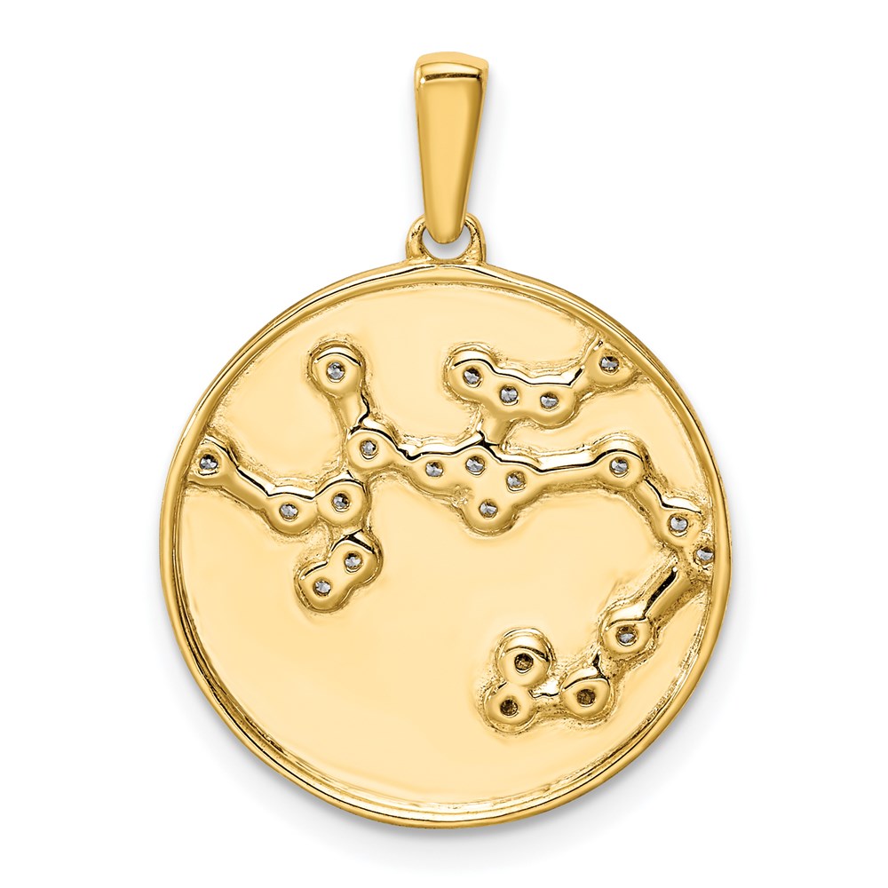 Ss/vergoldet Sterlingsilber Vergoldet & Zirkonia Sagittarius Tierkreis Anhänger