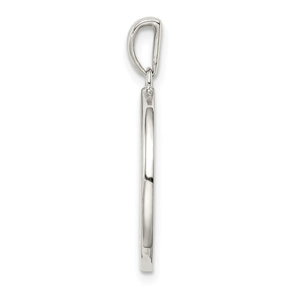 Sterlingsilber Rhodiniert & Zirkonia Capricorn Tierkreis Anhänger