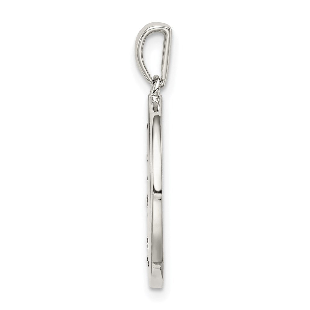 Sterlingsilber Rhodiniert & Zirkonia Aquarius Tierkreis Anhänger
