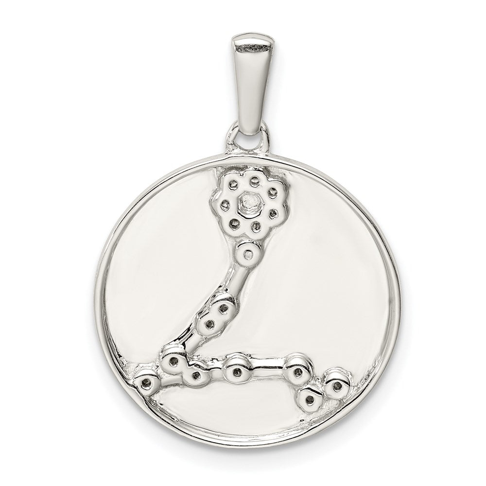 Sterlingsilber Rhodiniert & Zirkonia Pisces Tierkreis Anhänger