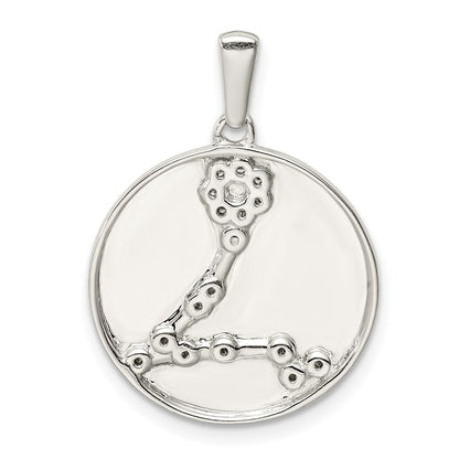 Sterlingsilber Rhodiniert & Zirkonia Pisces Tierkreis Anhänger