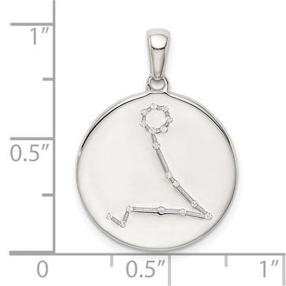 Sterlingsilber Rhodiniert & Zirkonia Pisces Tierkreis Anhänger