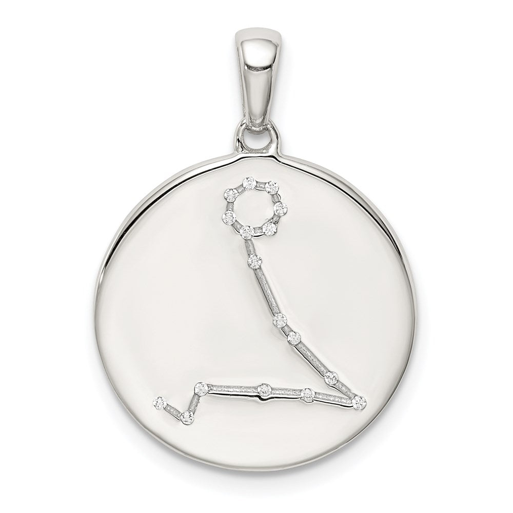 Sterlingsilber Rhodiniert & Zirkonia Pisces Tierkreis Anhänger