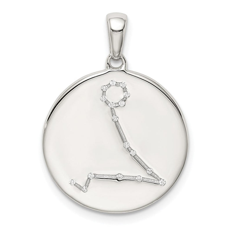 Sterlingsilber Rhodiniert & Zirkonia Pisces Tierkreis Anhänger