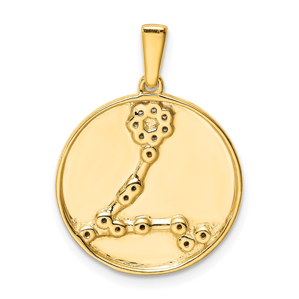 Ss/vergoldet Sterlingsilber Vergoldet & Zirkonia Pisces Tierkreis Anhänger