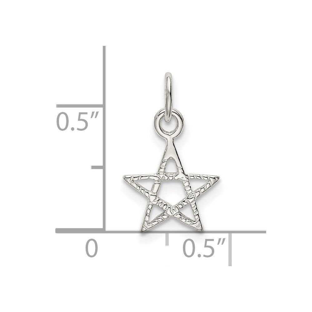 Sterlingsilber Stern Charm