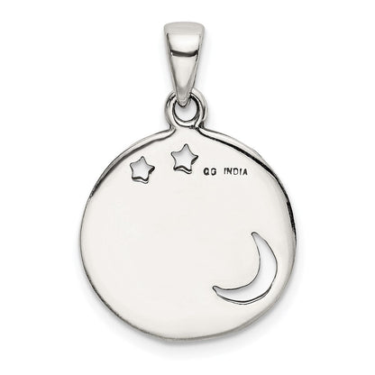 Sterlingsilber Liebe You To The Mond Antikisiert Stern und Anhänger