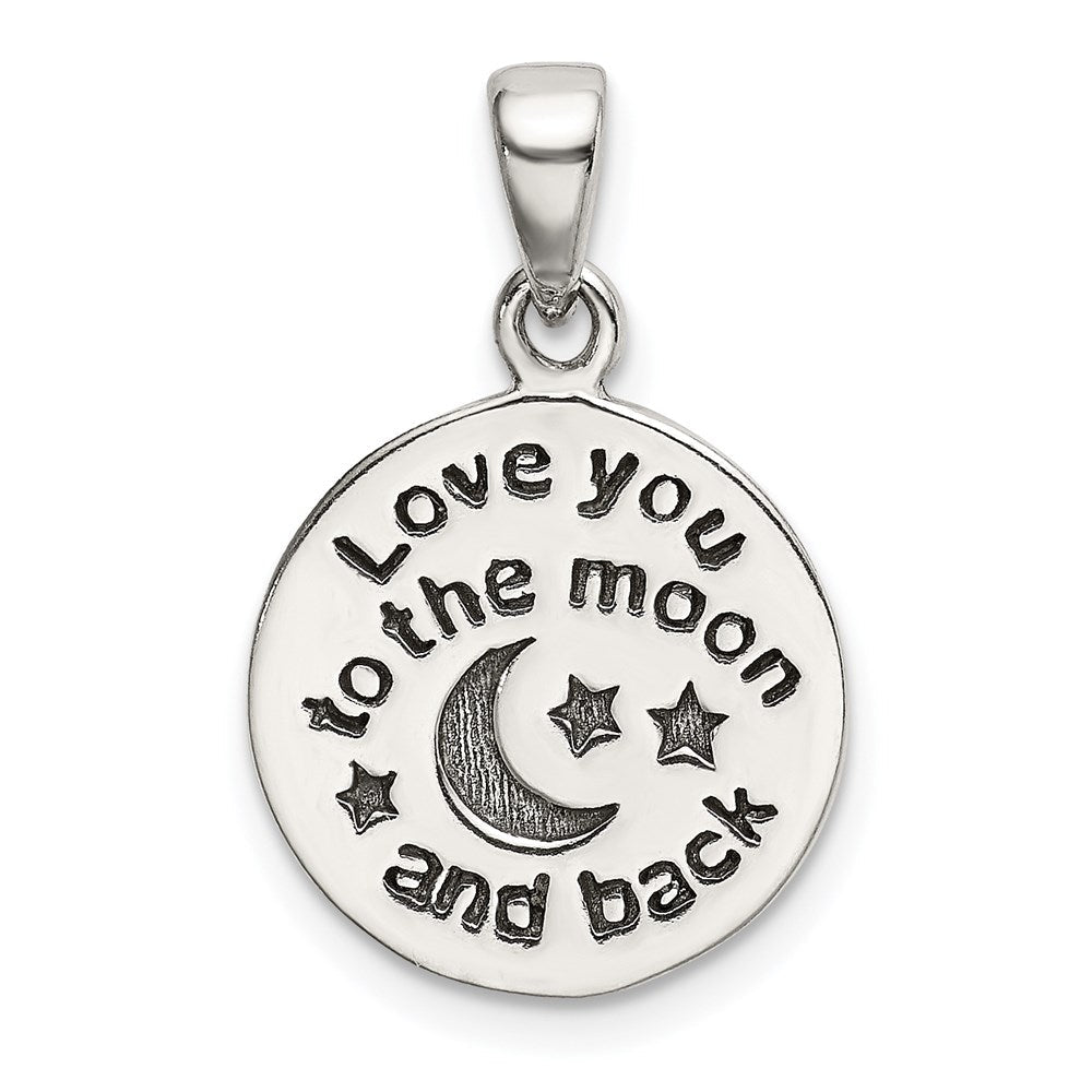 Sterlingsilber Liebe You To The Mond Antikisiert Stern und Anhänger