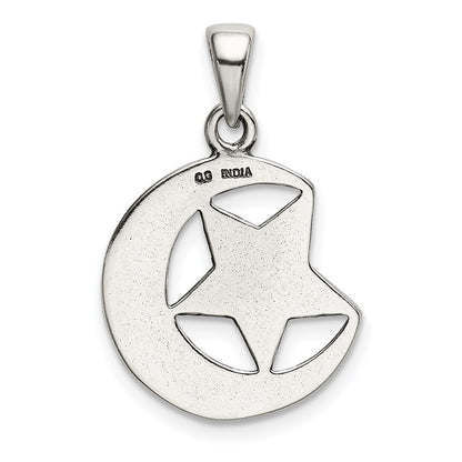 Sterlingsilber I Liebe You To The Mond Antikisiert Stern und Anhänger