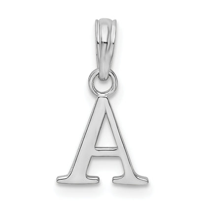Sterlingsilber Rhodiniert Poliert Block Initiale -a- Anhänger