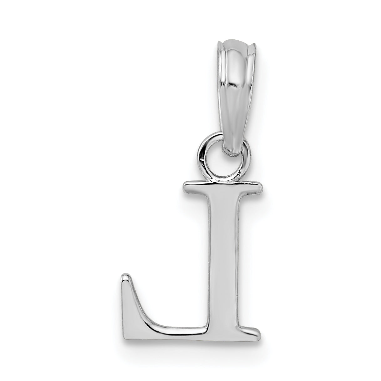 Sterlingsilber Rhodiniert Poliert Block Initiale -l- Anhänger