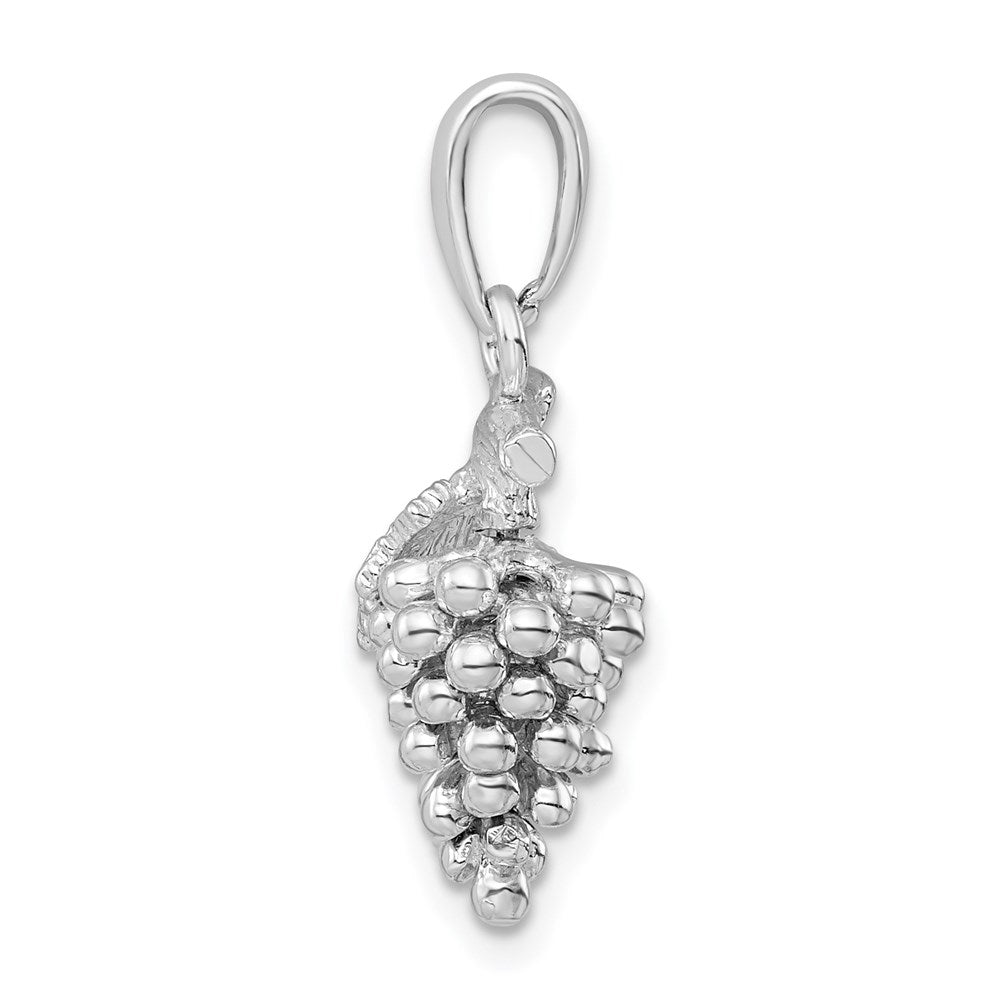 Sterlingsilber De-ani Rhodiniert Poliert 3d Grapes Anhänger