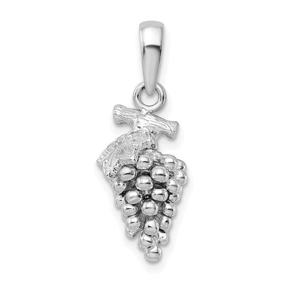 Sterlingsilber De-ani Rhodiniert Poliert 3d Grapes Anhänger