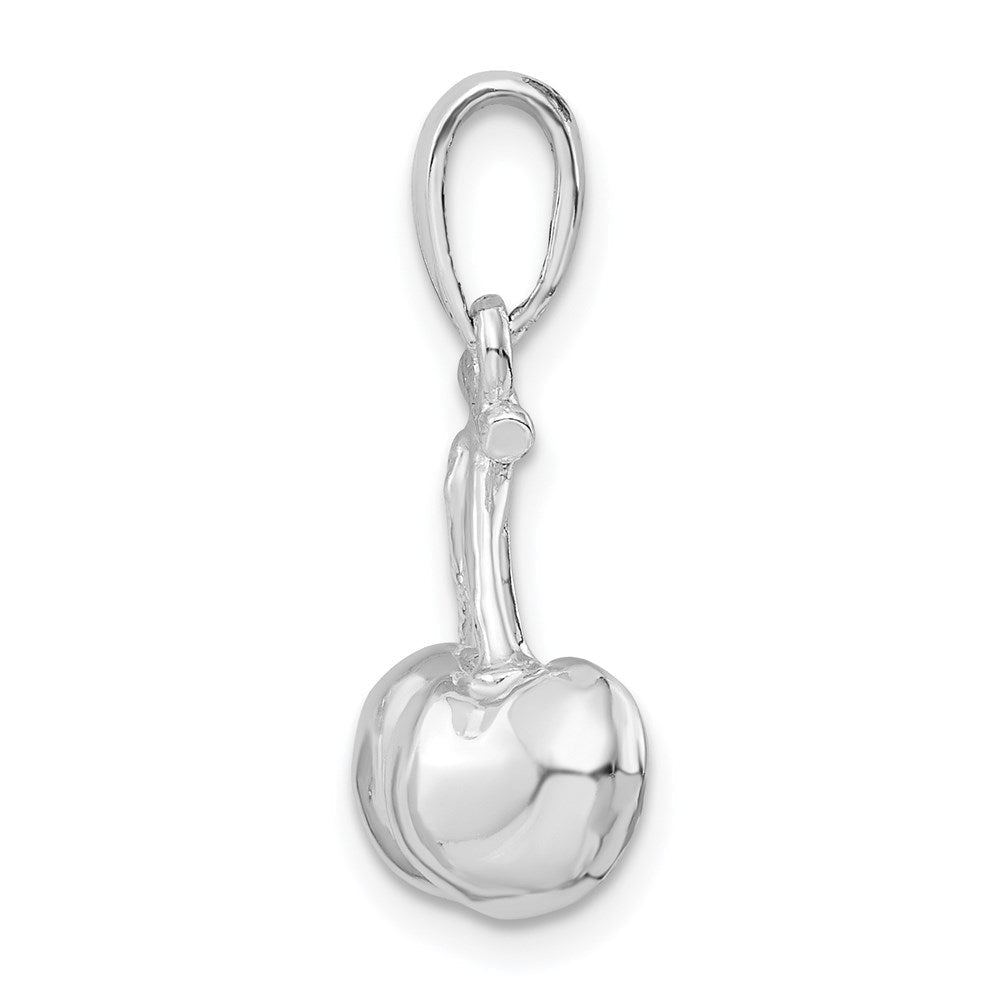 Sterlingsilber De-ani Rhodiniert Poliert 3d Cherries Anhänger