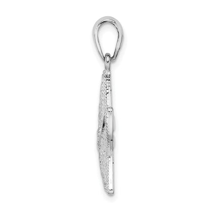 Sterlingsilber De-ani Rhodiniert Diamantiert Klein Seestern Anhänger