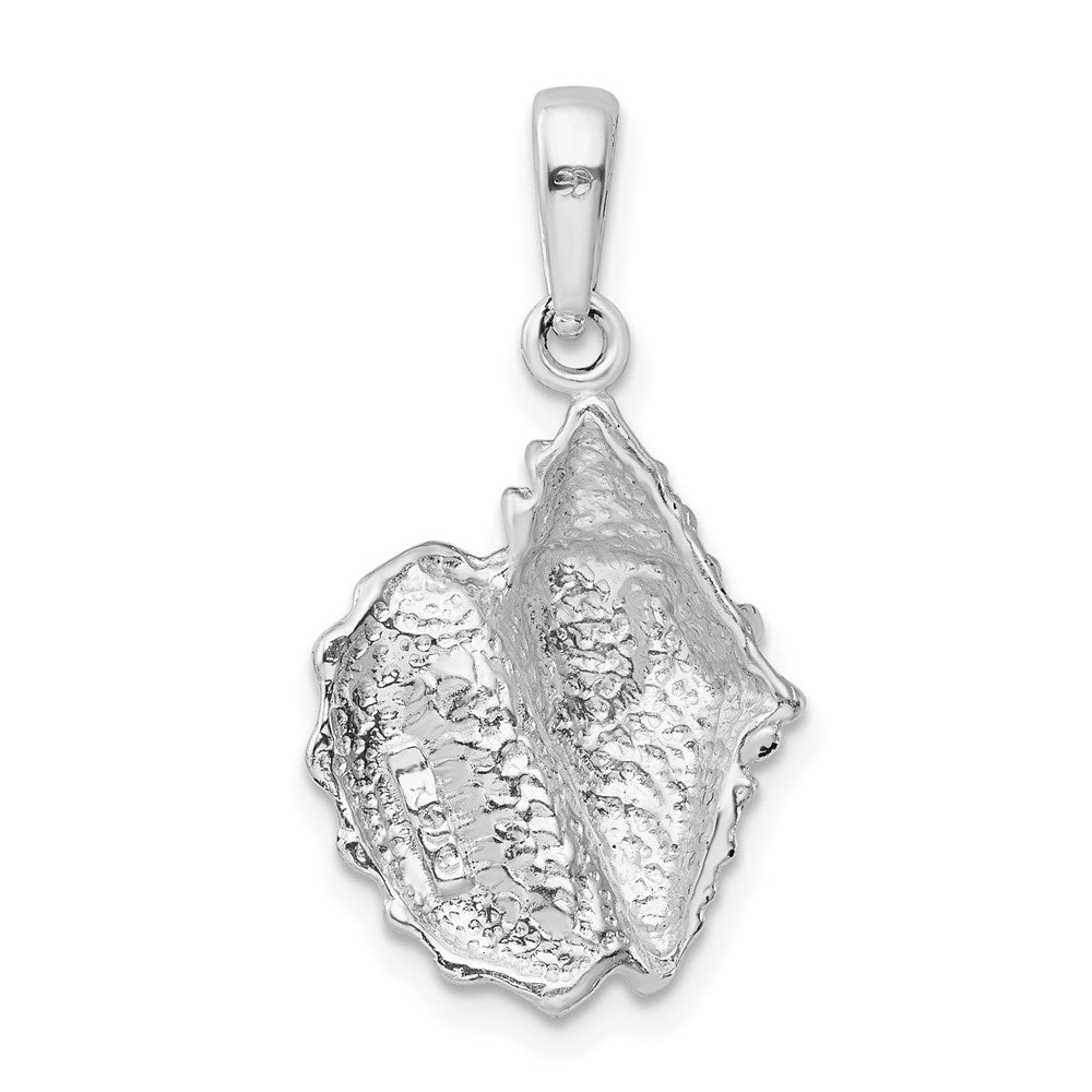 Sterlingsilber De-ani Rhodiniert Poliert Conch Muschel Anhänger