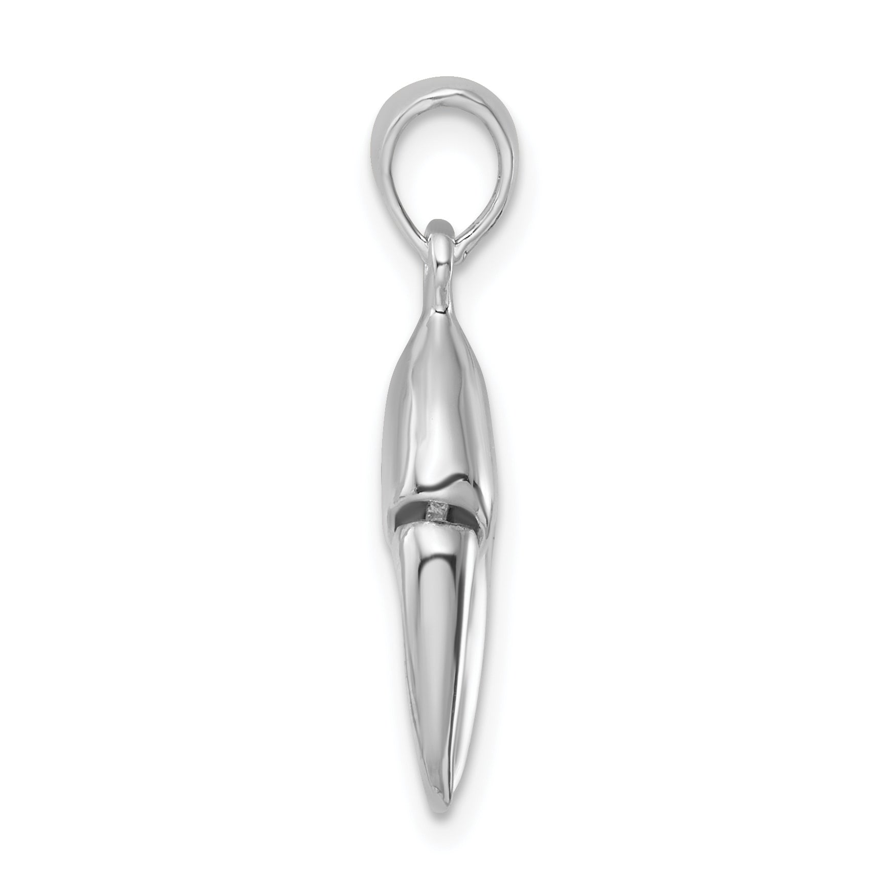 Sterlingsilber De-ani Rhodiniert 3d Beweglich Karabiner Claw Anhänger