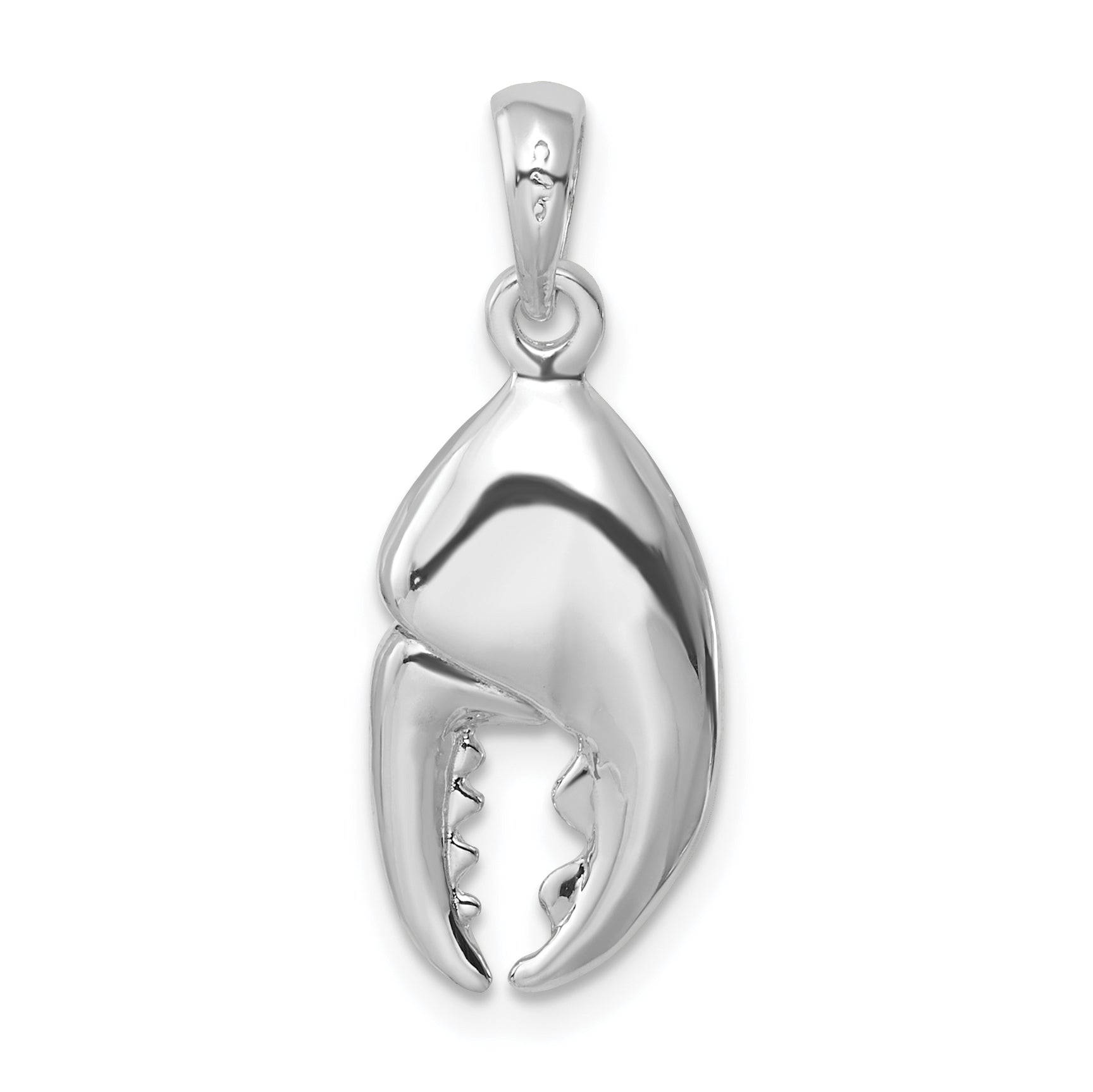 Sterlingsilber De-ani Rhodiniert 3d Beweglich Karabiner Claw Anhänger