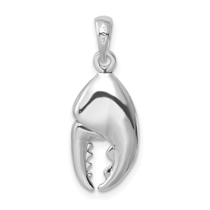 Sterlingsilber De-ani Rhodiniert 3d Beweglich Karabiner Claw Anhänger