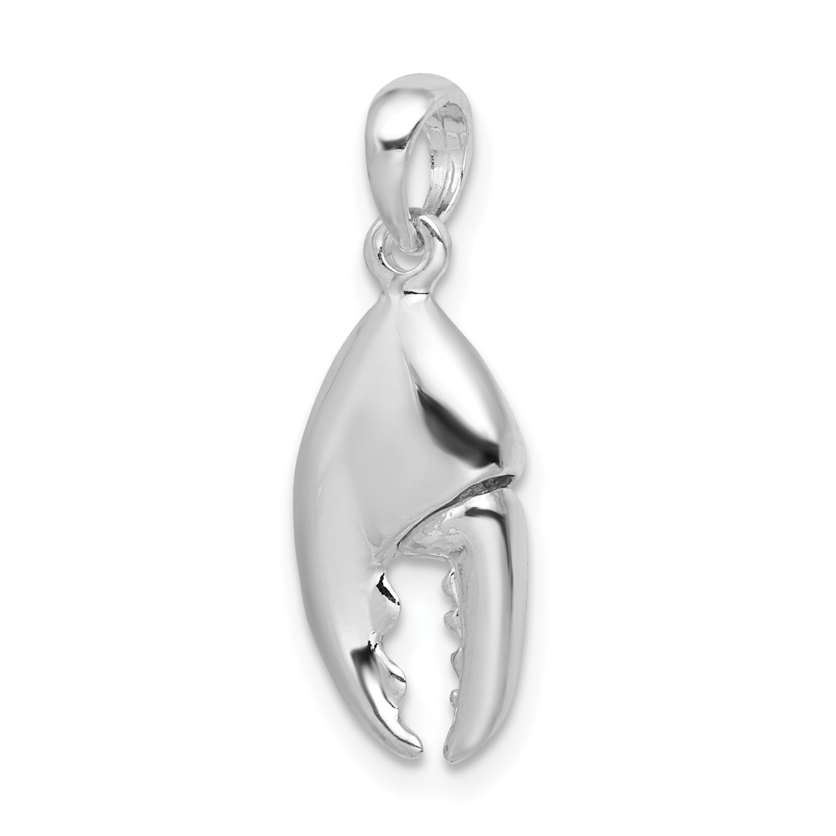 Sterlingsilber De-ani Rhodiniert 3d Beweglich Karabiner Claw Anhänger