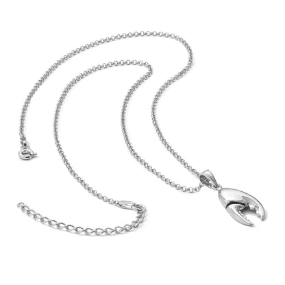 Sterlingsilber De-ani Rhodiniert 3d Beweglich Karabiner Claw Anhänger