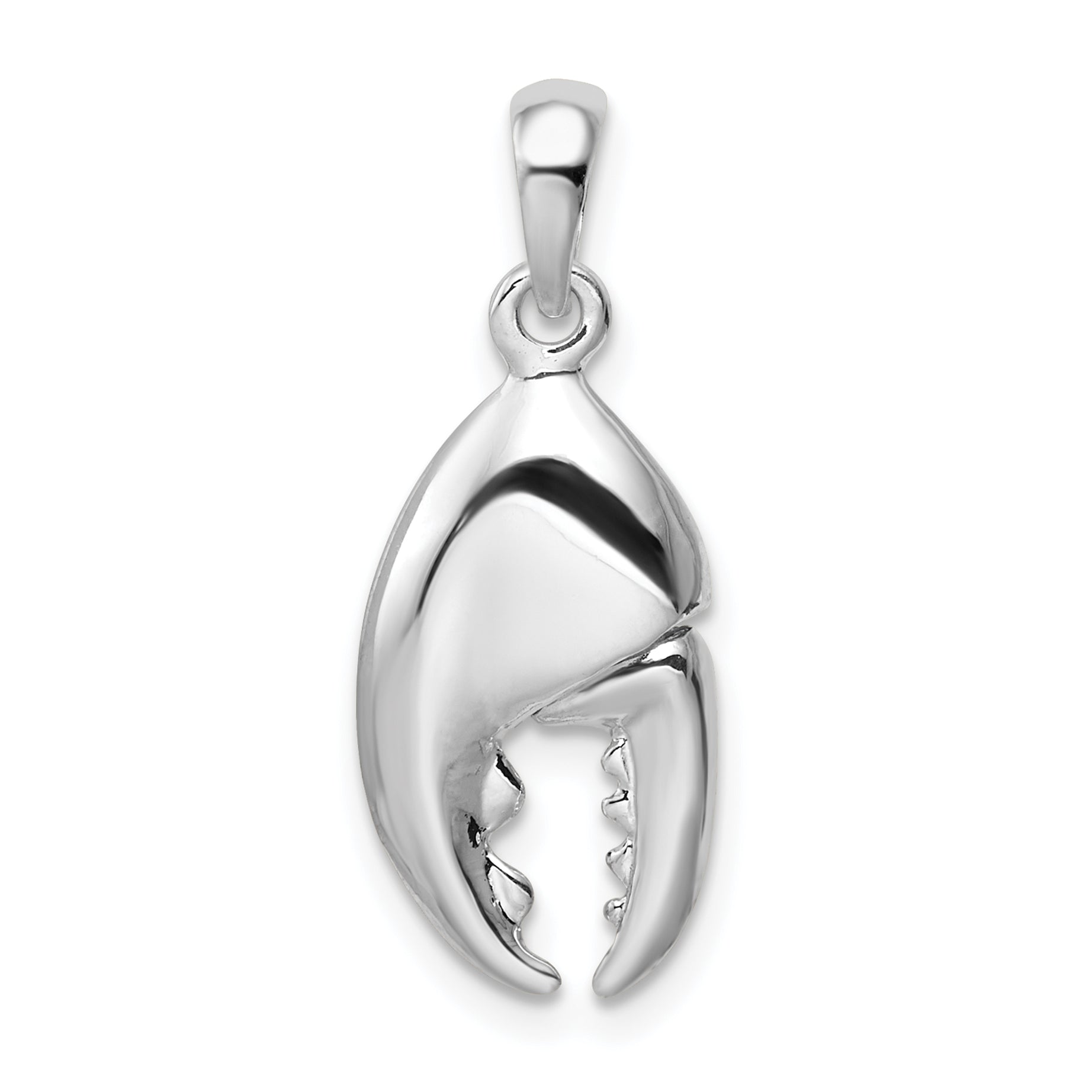 Sterlingsilber De-ani Rhodiniert 3d Beweglich Karabiner Claw Anhänger