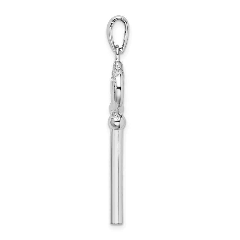 Sterlingsilber De-ani Rhodiniert 3d Key To My Herz Anhänger