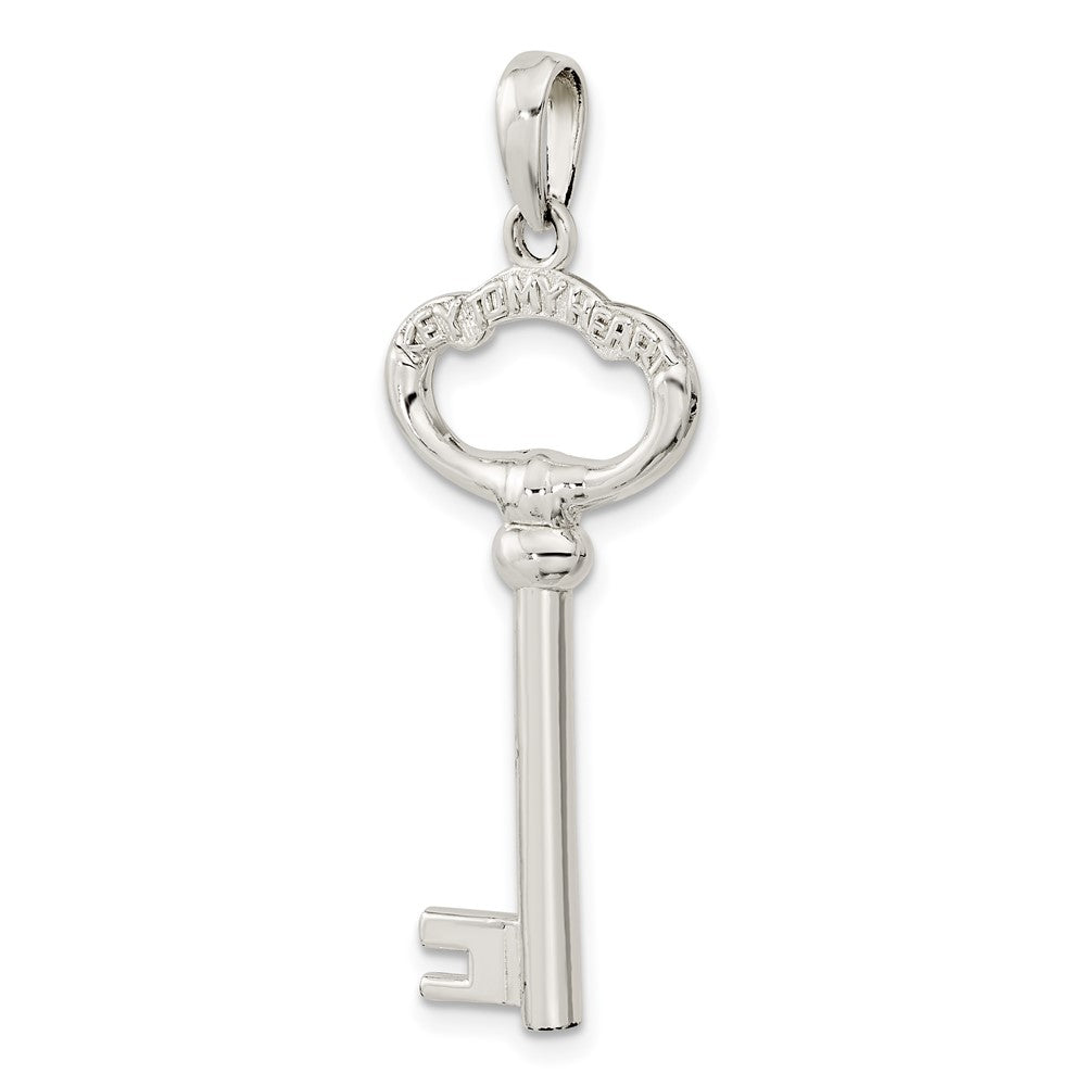 Sterlingsilber De-ani Rhodiniert 3d Key To My Herz Anhänger