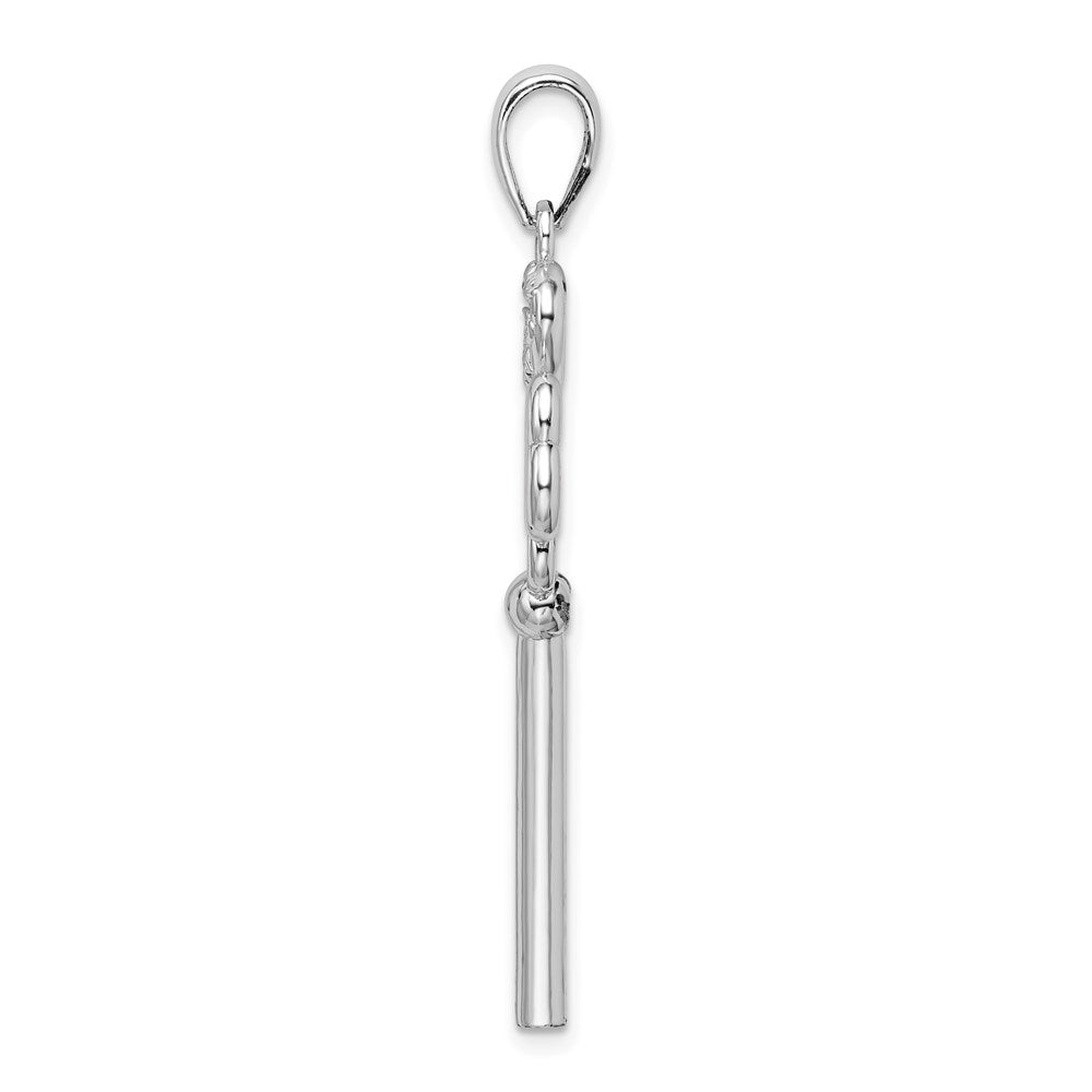 Sterlingsilber De-ani Rhodiniert 3d Key To My Herz Oberteil Anhänger