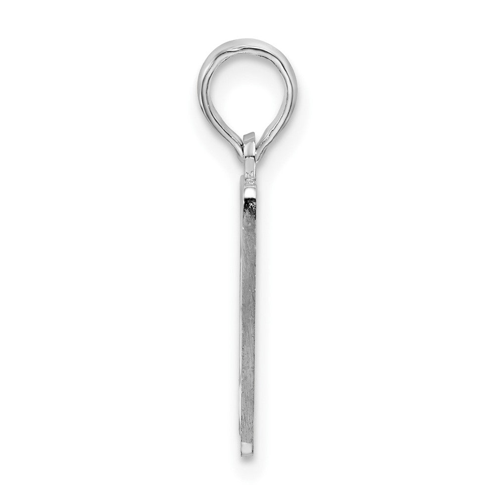 Sterlingsilber De-ani Rhodiniert Poliert 0 Mile Marker Key West Anhänger