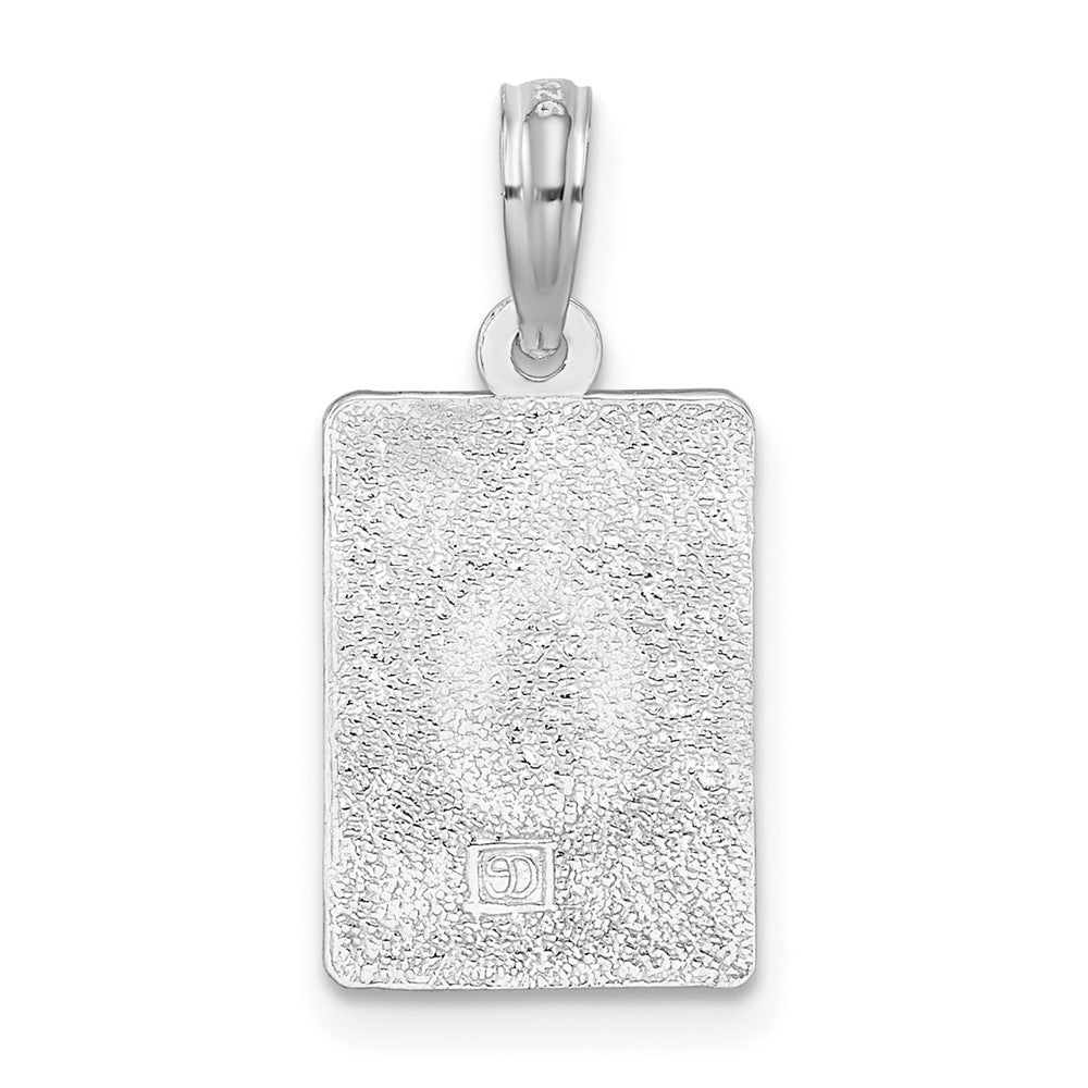 Sterlingsilber De-ani Rhodiniert Poliert 0 Mile Marker Key West Anhänger