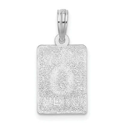 Sterlingsilber De-ani Rhodiniert Poliert 0 Mile Marker Key West Anhänger