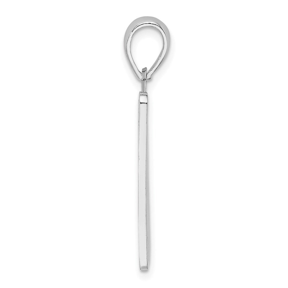 Sterlingsilber De-ani Rhodiniert Poliert 0 Mile Marker Key West Anhänger