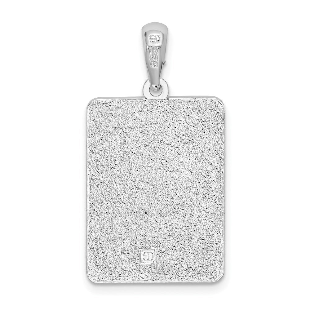 Sterlingsilber De-ani Rhodiniert Poliert 0 Mile Marker Key West Anhänger
