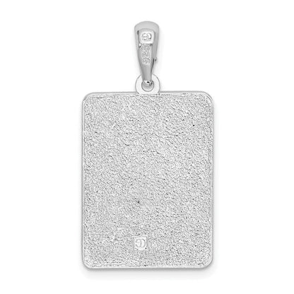 Sterlingsilber De-ani Rhodiniert Poliert 0 Mile Marker Key West Anhänger
