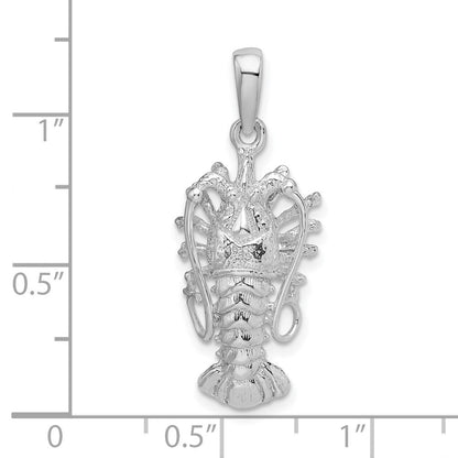 Sterlingsilber De-ani Rhodiniert Poliert Mittel Florida Karabiner Anhänger