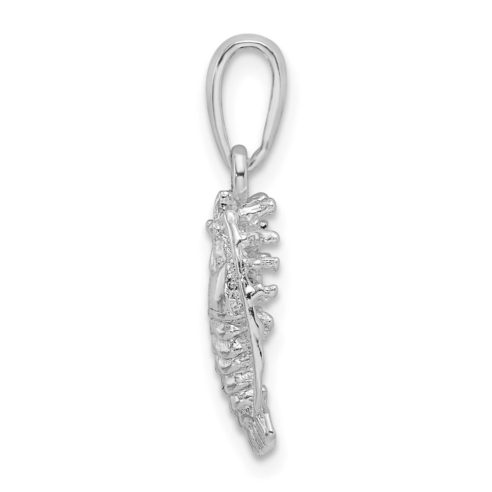 Sterlingsilber De-ani Rhodiniert Poliert Klein Florida Karabiner Anhänger