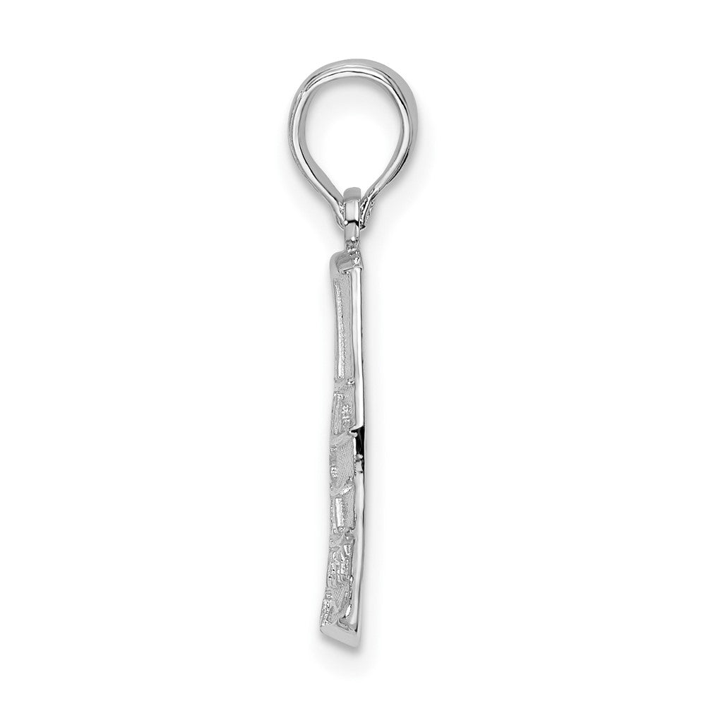 Sterlingsilber De-ani Rhodiniert Poliert Klein Key West Usa Anhänger